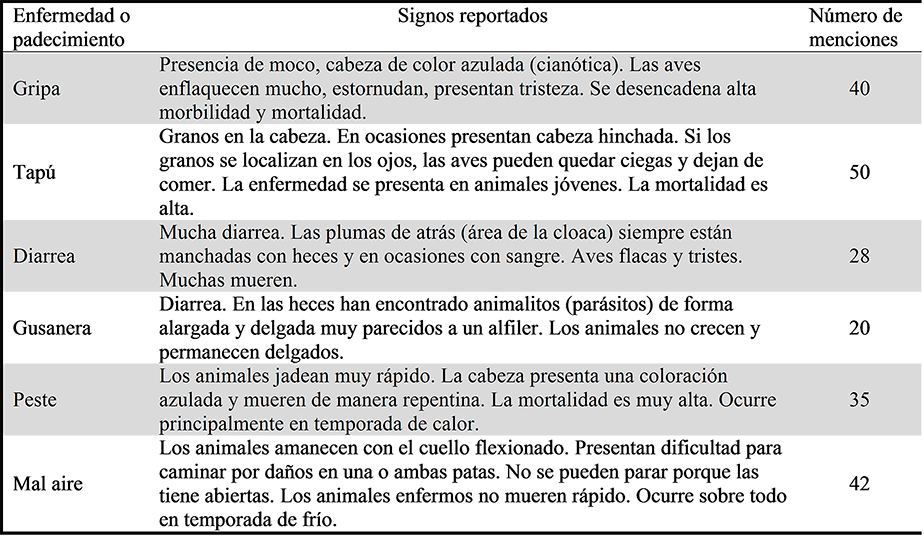 Principales patologías según habitantes de
localidades de “La Pera”