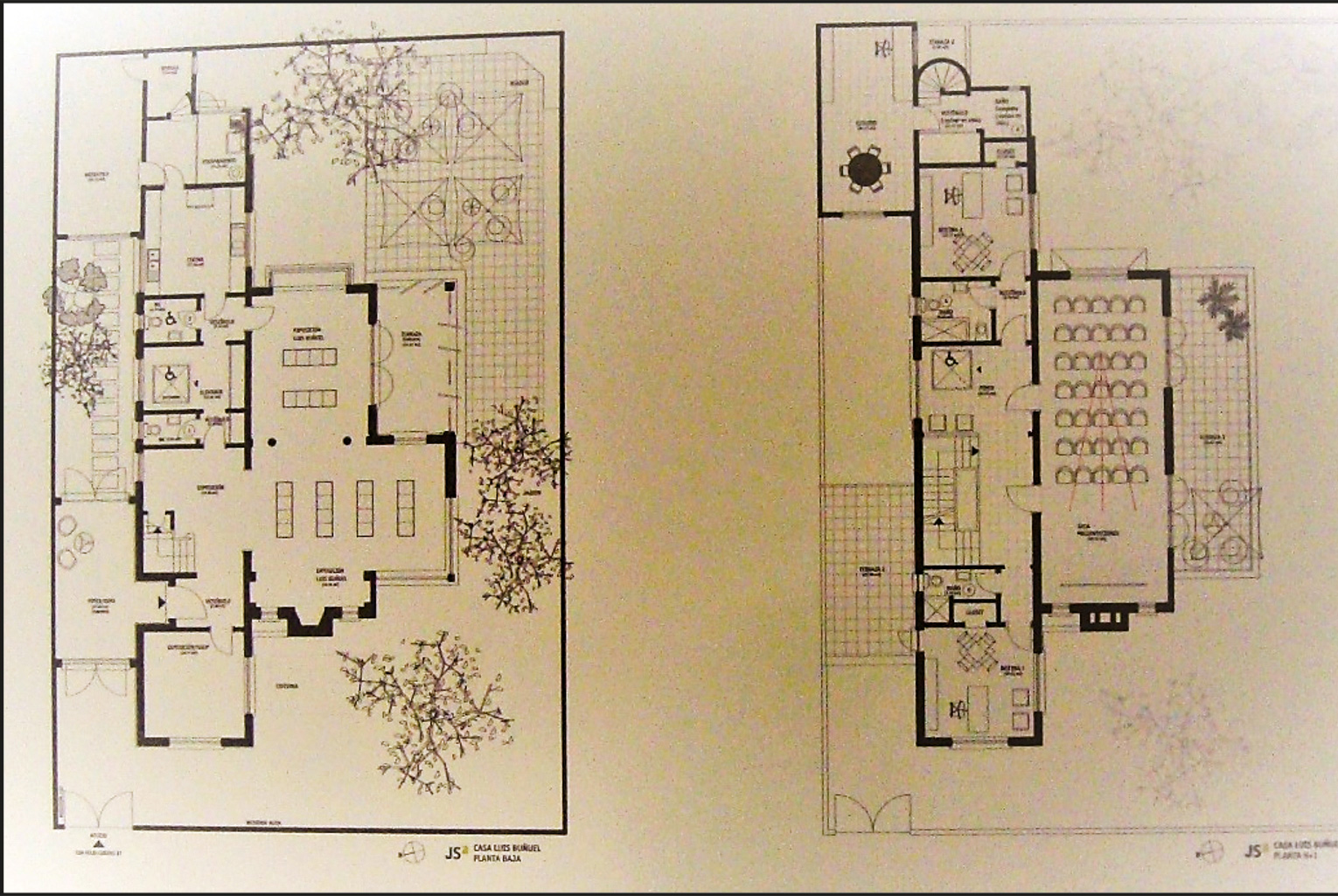 Fotografía del proyecto efectuado para readaptación de la casa Buñuel. Esta imagen se tomó del plano representativo que se encuentra en el inmueble 