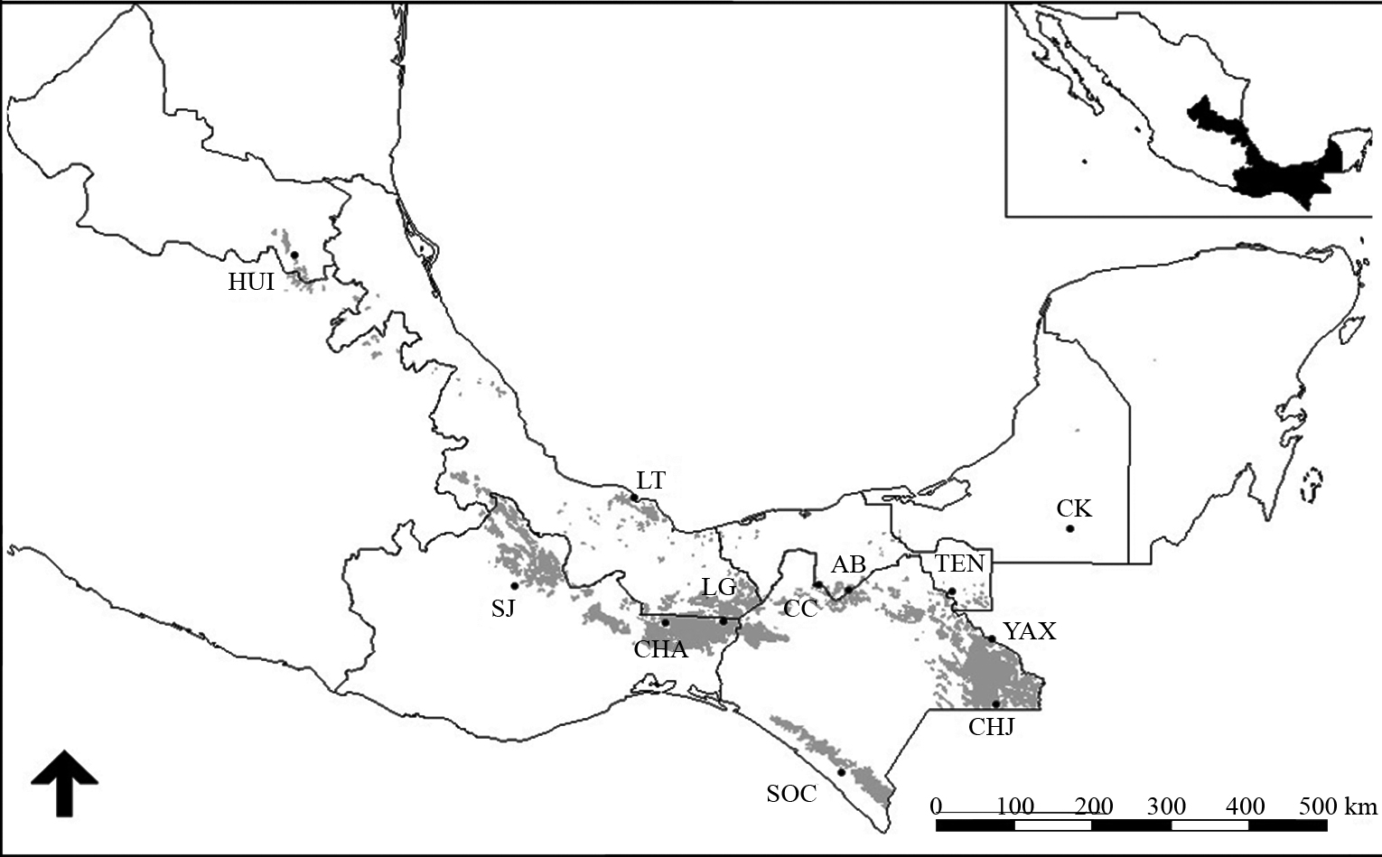 Ubicación geográfica de las unidades