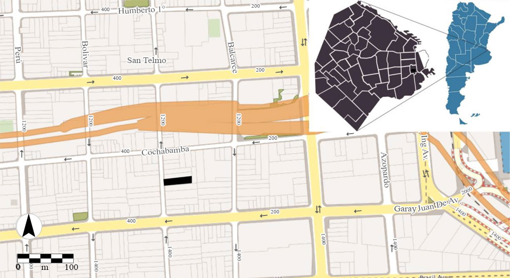 Localización del inmueble en la ciudad de Buenos Aires.