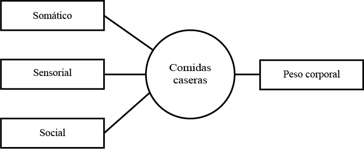 Aspectos
somáticos, sensoriales y sociales de las </span>comidas caseras y su influencia en el
peso corporal