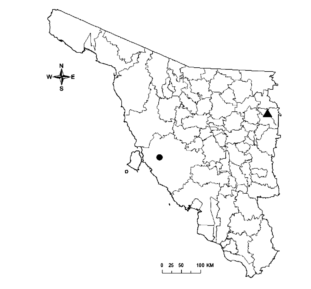 Municipios
en donde se realizó la investigación